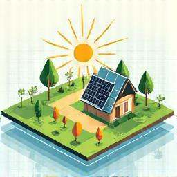 Illustration einer PV-Planung mit Standortanalyse und Ertragsprognose