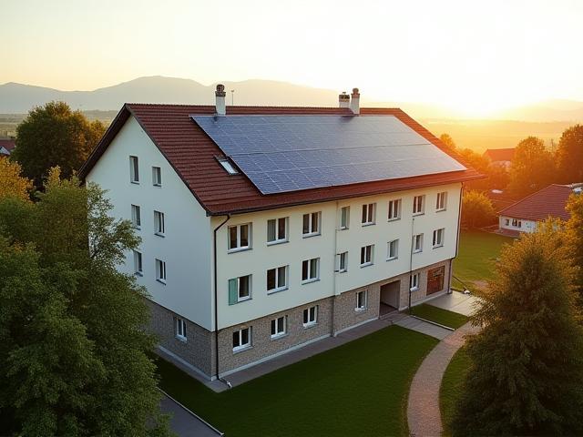 Kommunale Solaranlage auf Schule in Salzburg mit kWp Leistung und Jahresertrag