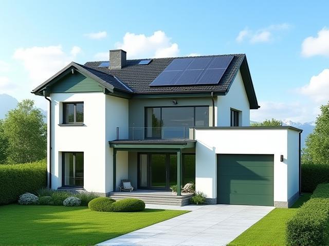 Modernes Wohnhaus mit integrierter Solartechnik und Energiespeicher in Salzburg